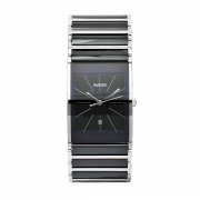 Rado Men's R20861152 Integral Black Dial Quartz Stainless Steel Case Watch