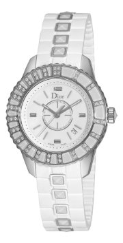 Christian Dior Women's CD113112R001 Christal White Diamond Dial Watch