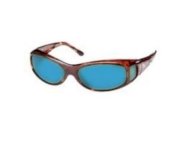 Costa Del Mar Sunglasses - Eliminator / Frame: Shiny Tortoise Lens: Polarized Blue Mirror Wave 400 Glass 