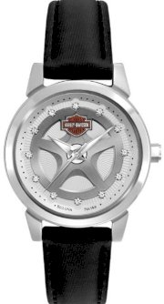 Harley-Davidson® Women's Watch. Leather Strap. Swarovski® Crystal Hour Marks, 76L159