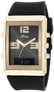 Breda Men's 8216-Gold Thomas Multi-function Ana-Digi Black Silicone Watch