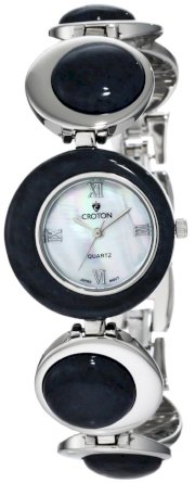 Croton Women's CN207202BUMP Blue Dumortierite and Mother-Of-Pearl Dial Watch
