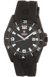 Swiss Military Calibre Men's 06-4M1-13-007.7 Marine Black PVD Black Bezel Rubber Date Watch