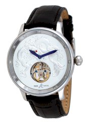 Adee Kaye AK7116-M Men's Automatic Special Dragon Dial Leather Strap Watch