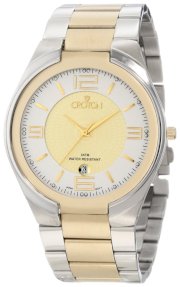 Croton Men's CN307301TTYL Yellow Textured Dial Two Tone Stainless Steel Watch