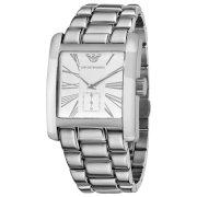 Emporio Armani Men's AR0182 Classic Stainless Steel Silver Roman Numeral Dial Watch
