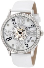 Breda Women's 5171-white "Audrey" Rhinestone Bezel Mother-Of-Pearl Dial Mechanical Hand-Winding Watch