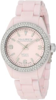Haurex Italy Women's PP360DP1 Montecarlo Light Pink Polycarbonate Swarovski Watch
