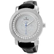 JBW-Just Bling Men's JB-6211L-G "Hendrix" Stainless Steel Multi-Function Leather Diamond Watch