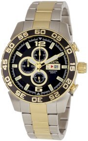 Invicta Men's 1015 II Chronograph 18k Gold-Plated and Silver-Tone Stainless Steel Watch