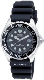 Citizen Men's BN0000-04H Eco-Drive Professional Diver Black Rubber Strap Watch