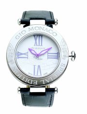 Gio Monaco Women's 781A-F Mandolino White Dial Musical Leather Diamond Watch