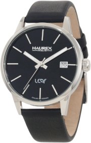 Haurex Italy Women's 6A363DN1 Leaf Black Dial Luminous Hands Date Watch