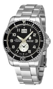 Victorinox Swiss Army Men's 241441 Maverick GS Dual Time Black Double Date Dial Watch