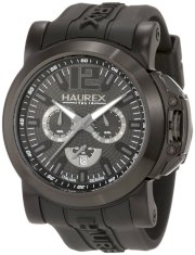 Haurex Italy Men's 3N370UNN San Marco Black Aluminum Rubber Chrono Watch