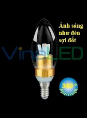 Đèn nến VinaLed CDF-3W-GS-DIM-WW