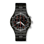 Swatch Men's Irony YCB4019AG Black Stainless-Steel Quartz Watch with Black Dial