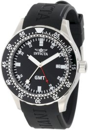 Invicta Men's 11255 Specialty GMT Black Dial Black Polyurethane Watch