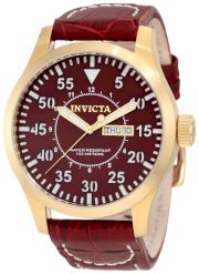 Invicta Men's 11193 Specialty Red Dial Red Leather Watch
