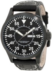 Invicta Men's 11206 Specialty Black Dial Black Leather Watch