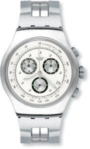 Swatch Men's YOS401G Chrono Wealthy Star Silver Dial Watch
