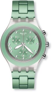Swatch Men's SVCK4056AG Quarts Date Greendial Plastic Watch