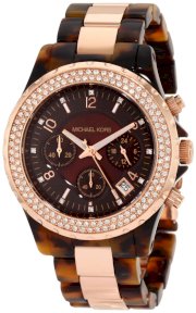 Michael Kors Women's MK5416 Madison Chronograph Tortoise and Rose Gold Watch