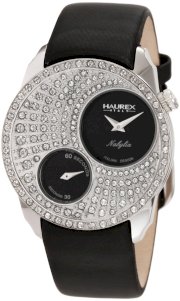 Haurex Italy Women's FS359DN1 Nabylia Swarovski Black Satin Watch