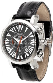 Gio Monaco Men's 264-A Maranello Automatic Black Alligator Leather Chronograph Watch