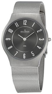 Skagen Men's SK233LSSMC Steel Black Dial Watch