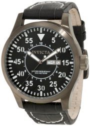 Invicta Men's 11204 Specialty Grey Dial Grey Leather Watch
