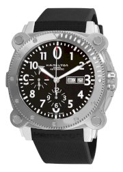 Hamilton Men's H78616333 Khaki Navy BelowZero Black Chronograph Dial Watch