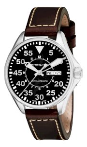 Hamilton Men's H64425535 Khaki Night Pilot Black Day Date Dial Watch