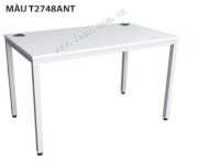 TT1207-MEL18F-T2748ANT bàn làm việc chân sắt, mặt gỗ nội thất Fami 