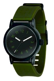  Vestal Men's ALPU005 Alpha Bravo Black With Army Green Polyurethane Watch