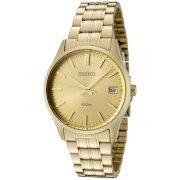 Seiko Men's SGEF04P1 Gold Dial Gold-Tone Stainless Steel Watch