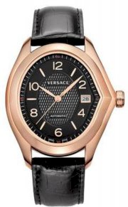 Versace Men's 20A380D009 S009 V-Master Swiss Automatic Rose Gold Plated Black Dial Watch