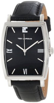 Ted Lapidus Men's 5118101 Charcoal Dial Black Leather Watch