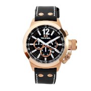  TW Steel Men's CE1023 CEO Canteen Black Leather Chronograph Dial Watch
