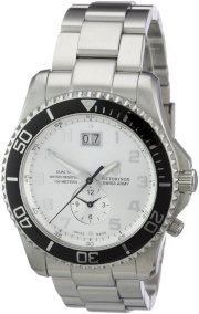 Victorinox Swiss Army Men's 241442 Maverick GS Dual Time Silver Double Date Dial Watch