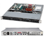 Server Supermicro USA 1U Server Rack SC813MTQ-350CB (Intel Xeon E3-1240 3.3GHz, Ram 2GB, HDD 150GB, Raid 0,1,5,10, 350W)