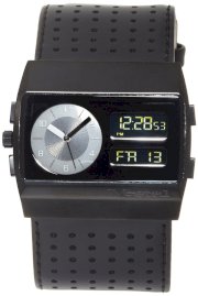  Vestal Unisex MCW026 Monte Carlo Ion Plated Black Leather Digital Watch