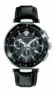 Versace Men's I8C99D008 S009 Mystique Black IP Bezel Chronograph Tachymeter Watch