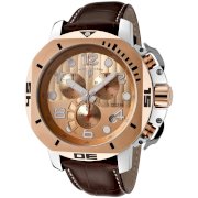  Swiss Legend Men's 10538-09-RBP Scubador Chronograph Brown Leather Watch