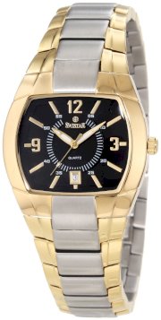 Swistar Men's 1.2318-2M Blk Swiss Quartz Gold Plated Stainless Steel Dress Watch