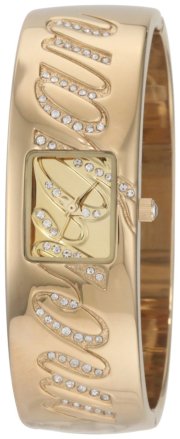Morgan Women's M1056G Gold-Tone Bangle Crystallized Logo Watch