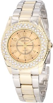 Vernier Women's VNR11060TT Fashion Glitz Bracelet Quartz Watch