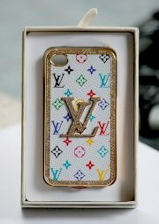 Ốp lưng iPhone 4/4S LV (Louis Vuitton) da đính đá North 6195