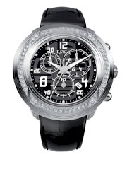 RSW Men's 4130.BS.L1.12.F1 Volante Round Black Dial Chronograph Sapphire Crystal Diamond Watch