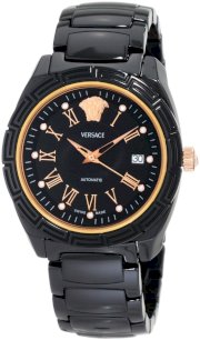 Versace Men's 01AC9D009 SC09 DV One Automatic Ceramic Rose-Gold Plated Black-dial Watch